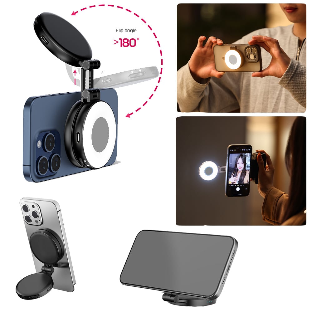💥 SALE 50% UIT-3-in-1 magnetisch selfie licht voor telefoons