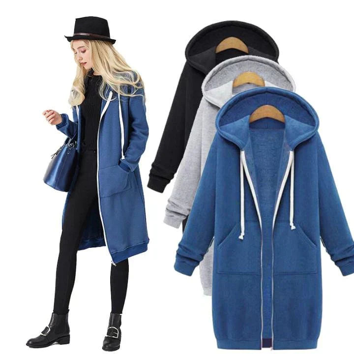 ✨Uitverkoop 50% Korting✨Casual fleece hoodies met ritssluiting voor dames🧥🍁