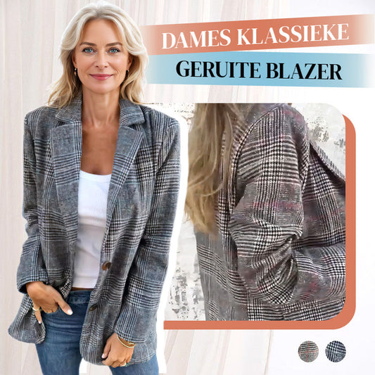 🥰Seizoensaanbieding tegen superlage prijs🥰Casual geruite blazer met revers