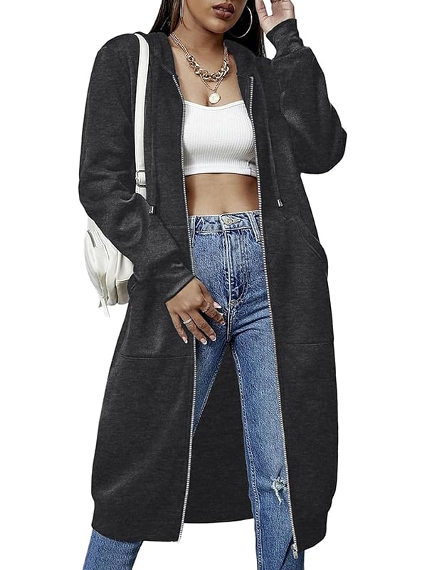 ✨Uitverkoop 50% Korting✨Casual fleece hoodies met ritssluiting voor dames🧥🍁