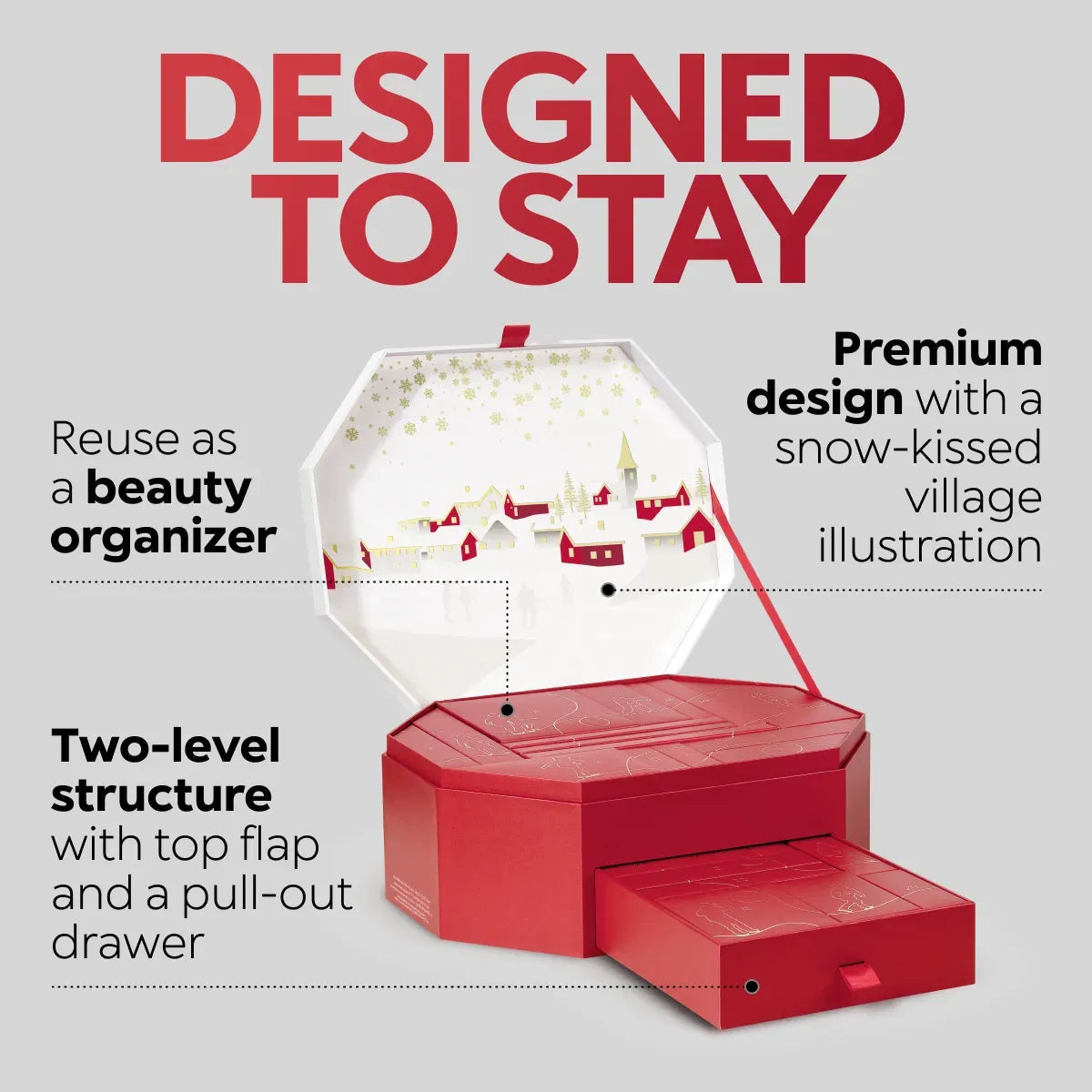 Calendario dell’Avvento delle Feste Baciato dalla Neve