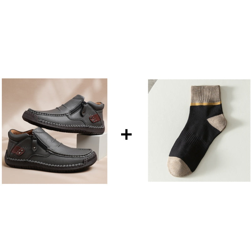 🔥 2025 Hot Sale – Retro Heren PU Sneakers voor Outdoor & Casual! 🌟