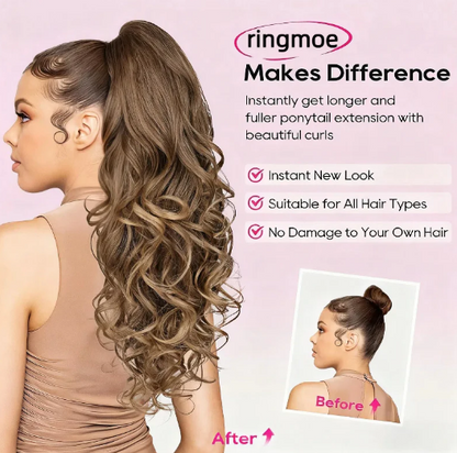 💜 Tijdelijke Actie! 50% Korting 💜 Clip-on Golvende Paardenstaart – Lang, Vol & Super Natuurlijk! 💁‍♀️