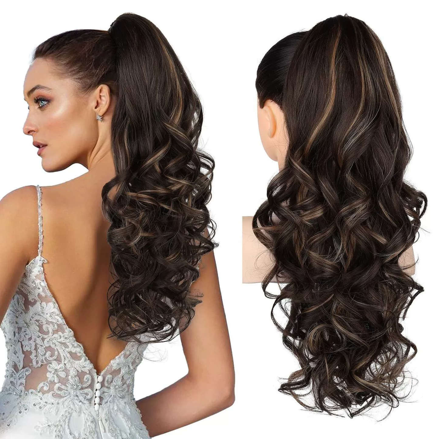 💜 Tijdelijke Actie! 50% Korting 💜 Clip-on Golvende Paardenstaart – Lang, Vol & Super Natuurlijk! 💁‍♀️