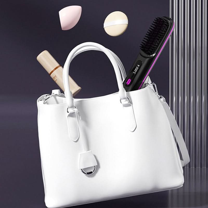 🔥 NU 50% KORTING! Draadloze Keramische Verwarmingskam – Zijdezacht Haar in Minuten! 💁‍♀️