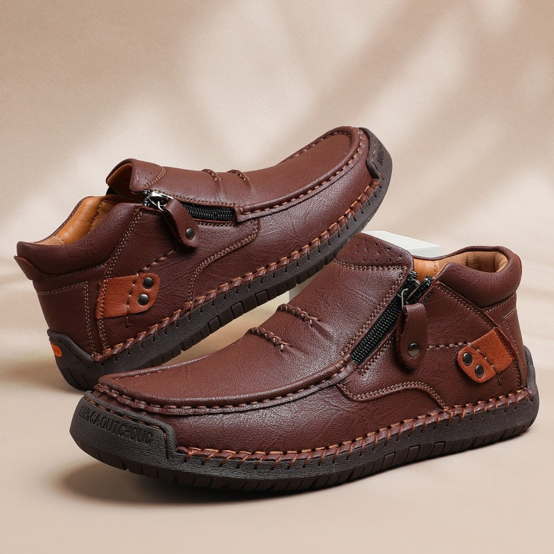 🔥 2025 Hot Sale – Retro Heren PU Sneakers voor Outdoor & Casual! 🌟