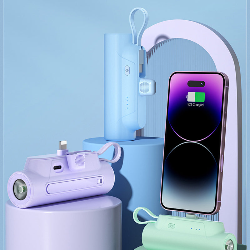 🔋 Altijd Opgeladen! Multifunctionele Draagbare Oplader met Kabel 🎉