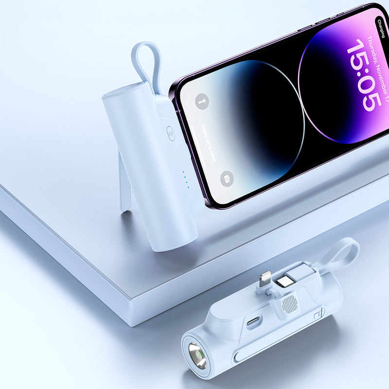 🔋 Altijd Opgeladen! Multifunctionele Draagbare Oplader met Kabel 🎉