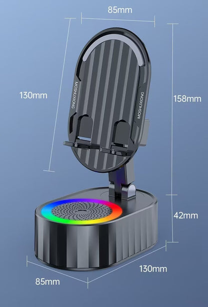 🚀 Next-Level Gadget! 50% KORTING – 5-in-1 Smart Phone Stand met Speaker & Draadloos Opladen ⚡📱