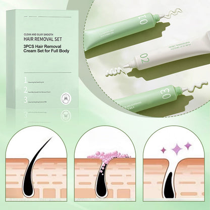 💖Uitverkoop 50% Korting💖3-delige ontharingscrèmeset voor het hele lichaam