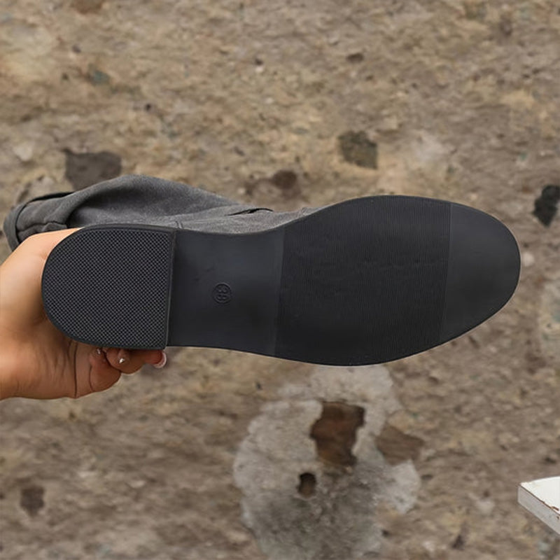 🍁Herfstnieuwigheden✨Dames enkellaarsjes met lage hak en gesp