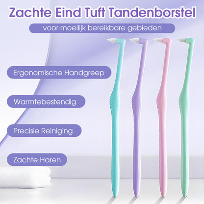 Zachte Eind Tuft Tandenborstel voor Moeilijk Bereikbare Gebieden