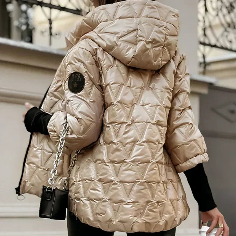 🍂 Trendy dames patchwork jas – NU 50% KORTING!