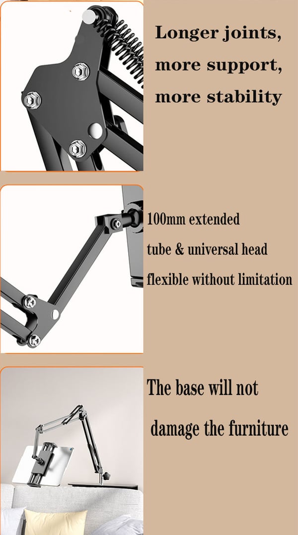 📱🛏️ Verborgen Intrekbare Houder voor Telefoon & Tablet – Perfect voor in Bed 3.