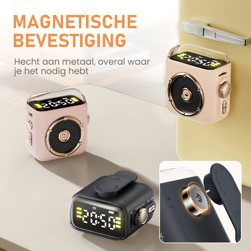 🔊 Nieuw! Magnetische Mini Speaker 💥 360° Sound & LED Light Show 🎶