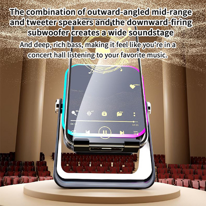 ⚡️ 5-in-1 Smart Bluetooth Speaker – Opladen, Luisteren & Kijken in Stijl!